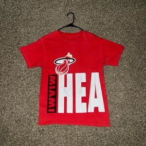 Miami Heat NBA Basketball Vintage OG Red White Black T Shirt